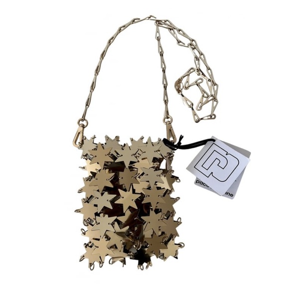 Paco Rabanne Handbags - Paco Rabanne 1969 Gold Iconic Star Crossbody Bag